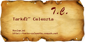 Tarkó Celeszta névjegykártya